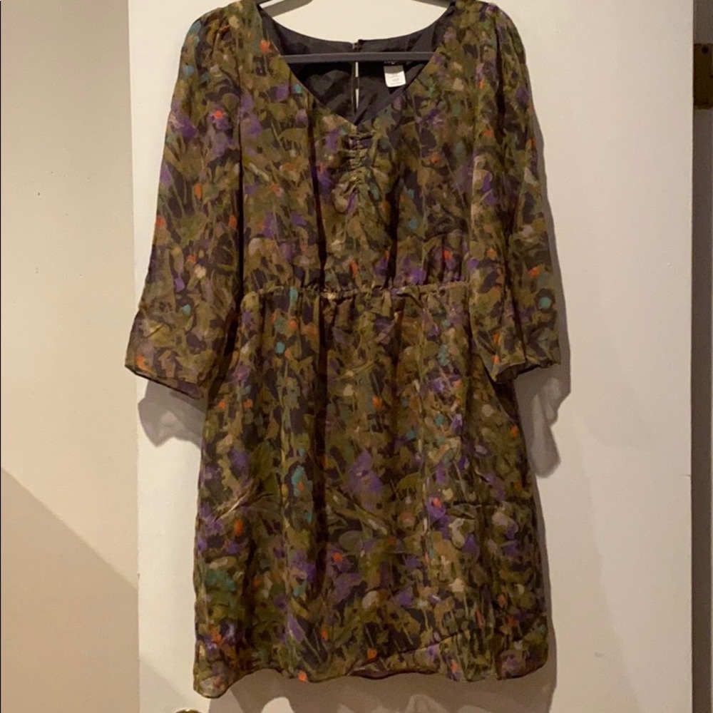 J Crew 3/4 long sleeve mini dress